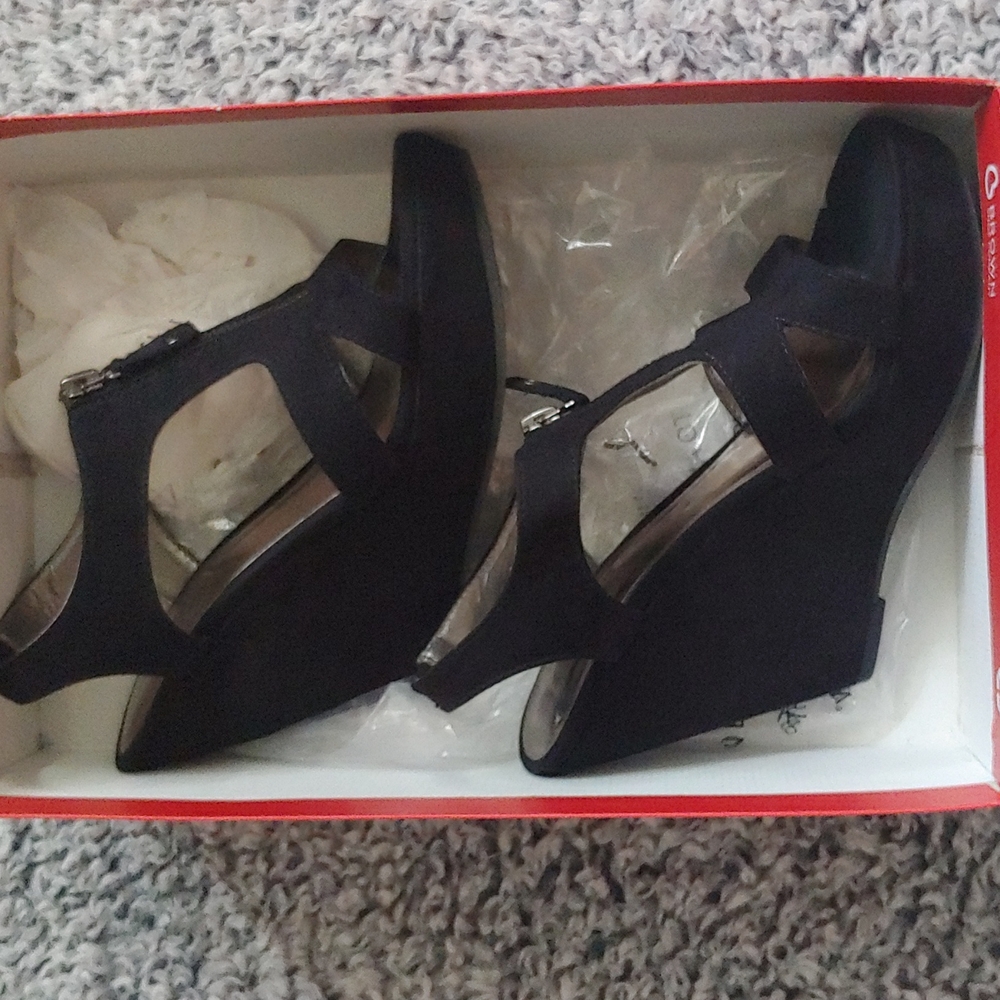 Carlos by Carlos Santana Black Suede Sandals